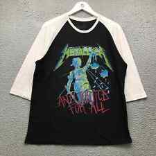 Camiseta masculina Metallica And Justice For All manga 3/4 música raglan preta, usado comprar usado  Enviando para Brazil