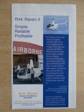 Usado, 5/2004 PUB ROBINSON HELICOPTER R44 RAVEN II HELICOPTERE ORIGINAL AD comprar usado  Enviando para Brazil