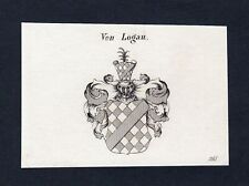 Circa 1820 Logau Logus Logowsky Stemma Nobile Cappotto Of Arms Incisione Antico comprar usado  Enviando para Brazil