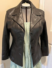 VTG Wilsons Leather Jacket Women Size Medium Black Fitted for sale  Shipping to South Africa