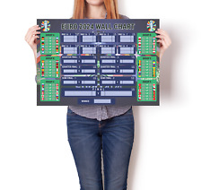 Cartaz planejador de torneio de futebol Euro 2024 gráfico de parede totalmente laminado comprar usado  Enviando para Brazil