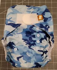 BubbyBums AIO One Size (8-26 lbs) Diaper Blue Camouflage for sale  Shipping to South Africa
