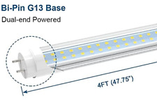 Used, JESLED T8 T12 4FT LED Type B Light Bulbs, 24W 3000LM 5000K White- Qty 2 Tubes for sale  Shipping to South Africa