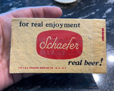 ALMOHADILLA DE ESPONJA DE DOBLE CARA CERVEZA SCHAEFER DE COLECCIÓN NUEVO DE LOTE ANTIGUO F&M SCHAEFER BRG NY, usado segunda mano  Embacar hacia Argentina