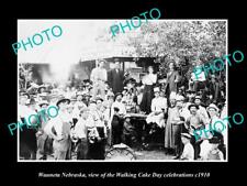 ANTIGUA FOTO HISTÓRICA GRANDE DE WAUNETA NEBRASKA PASTEL DE CAMINAR EVENTO DÍA c1910 segunda mano  Embacar hacia Argentina