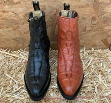 Meia bota masculina de couro com estampa de crocodilo Vaquero Piel Impresa Cocodrilo comprar usado  Enviando para Brazil