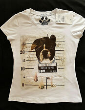 Maglietta Zara Bulldog francese Boston Terrier cucciolo di tazza diamante M, usato usato  Spedire a Italy