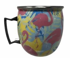 Flamingo abstrato Barcraft 18 oz. Caneca mula Moscou de aço inoxidável com alça comprar usado  Enviando para Brazil