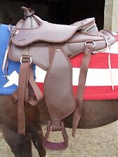 Treeless Western Saddle Brown Leather Adult Size for sale  Shipping to South Africa