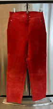 woman s red suede pants for sale  Brookfield