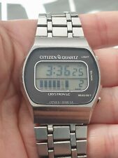 Montre Citizen Quartz Crystron LC LCD Watch 4-098285 ta 40-2273 GN-4-S Japon d'occasion  France