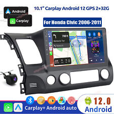 Usado, Rádio de carro estéreo FM para Honda Civic 2006-11 Apple Carplay 10,1 pol. Android 12 GPS comprar usado  Enviando para Brazil