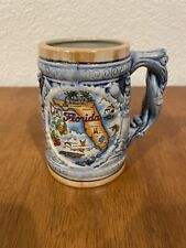 Used, Vintage Florida Souvenir Mug Stein-State-Oranges-Gator-Marlin-Flag-Flamingo-Boat for sale  Shipping to South Africa