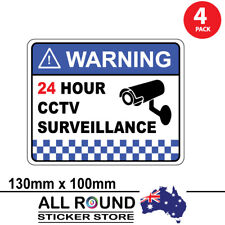 4 PACK Warning CCTV Security Surveillance Camera Sticker Sign 130mm x100mm for sale  Shipping to South Africa