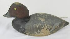 Isca de pato Coot antiga madeira esculpida à mão pintada olhos de vidro Finger Lakes NY comprar usado  Enviando para Brazil