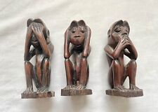 Vintage wooden monkey for sale  RAYLEIGH