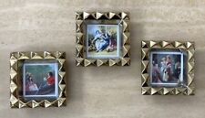 Usado, Porta-bandeja de cartão retrato vintage pinturas francesas porcelana trio conjunto de 3 comprar usado  Enviando para Brazil