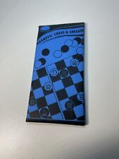 Juego de mini tablero magnético plegable de ajedrez y damas juego de viaje con todas las piezas, usado segunda mano  Embacar hacia Argentina