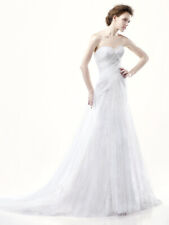 Blue by Enzoani Dayton Wedding Dress 12 Lace Tulle Ivory Romantic Dramatic Train for sale  Shipping to South Africa