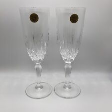 Pair Of Capri Crystal Italy Champagne Flute Wine Drinking Glasses for sale  Shipping to South Africa