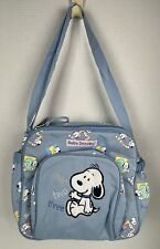 BABY SNOOPY 1-2-3 Diaper Bag Pastel Blue w Changing Pad Adjustable Straps HTF, used for sale  Shipping to South Africa