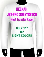 Ferro a jato de tinta em papel de transferência de calor Neenah jetpro sofstretch 8.5 X 11" - 200 Pk, usado comprar usado  Enviando para Brazil