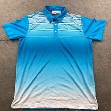 Camisa polo Puma para hombre grande azul blanca manga corta tenis golf celda seca segunda mano  Embacar hacia Argentina