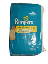 Used, Pampers Swaddlers Diapers Couches 31 Count For Newborn  10 LBS for sale  Shipping to South Africa