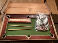 Nuku Antique Mahogany Slate Bed Miniature Snooker Billiard Table Original Box, used for sale  Shipping to South Africa