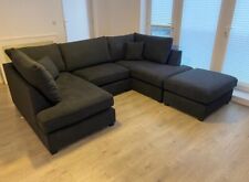 Black shape sofa for sale  SNODLAND