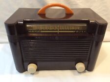 NICE GENERAL ELECTRIC VINTAGE ANTIQUE TUBE RADIO W/CATALIN HANDLE W/PLASKON #2 for sale  Shipping to South Africa