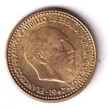 ESPAÑA 1 peseta 1947 *19* *54* calidad S/C Francisco Franco (1954)  segunda mano  Villalonquéjar
