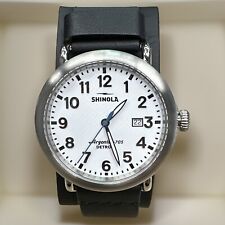 Reloj para hombre Shinola The Runwell 41 mm argonita-705 Detroit correa de cuero negro segunda mano  Embacar hacia Argentina