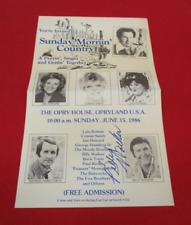 Flyer de música country 1986 autografiado por Billy Walker segunda mano  Embacar hacia Argentina