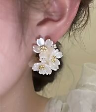 Flower hoop earrings for sale  Dobbs Ferry
