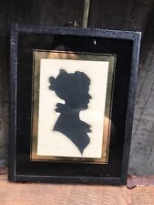 Antique framed silhouette for sale  PETERBOROUGH