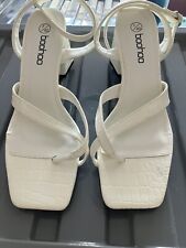 Boohoo white strappy for sale  BEDFORD