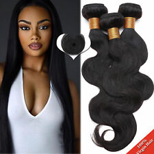 4 Bundles Unprocessed Virgin Brazilian Human Hair Weave Weft Extensions Straight, used for sale  Shipping to South Africa