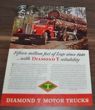 1944 Diamond T 910 Truck Ad Logging Keystone Trailer na sprzedaż  PL