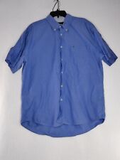 Camisa masculina Tommy Hilfiger cor GG azul (desgaste material) manga curta com botões, usado comprar usado  Enviando para Brazil