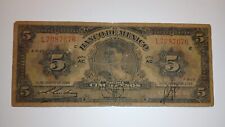 Usado, Billete México 5 Pesos 1946 Bien Circulado Mundo Extranjero Papel Moneda segunda mano  Embacar hacia Argentina