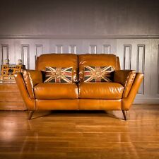 Leather seater sofa for sale  SIDMOUTH