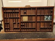Wood Hamilton  Printers Drawer Letterpress Type Set Tray Shadow Box 32"x17"x1.5" for sale  Shipping to South Africa