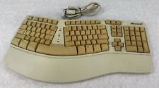 Teclado natural ergonómico Microsoft E06401PS2 Elite PS/2 amarillo retro PROBADO segunda mano  Embacar hacia Argentina