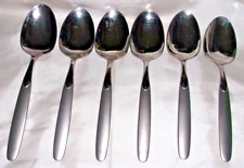 6 Oneida Paradox Stainless Steel 18.5cm 7.5" Dinner Spoons Cutlery for sale  Shipping to South Africa