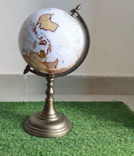 Globe Latón Antigüedad Mapa Mundo Oficina Escritorio Aluminio Soporte 40.6cm segunda mano  Embacar hacia Argentina