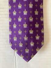 Gravata masculina Fox & Chave seda cetim palácios reais históricos coroa 60" comprar usado  Enviando para Brazil