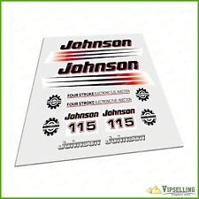 JOHNSON 115 HP Motor Boat Sea Horse Power Restoration Laminated Decals Stickers for sale  Shipping to South Africa