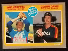 1985 Fleer #652 Glenn Davis / Joe Hesketh MLB Prospect Rookie NM-MINT for sale  Shipping to South Africa