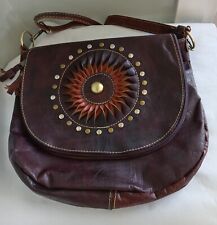 Used, Genuine Leather Women's Cross Body Bag Bohemian Brown Color for sale  Shipping to South Africa